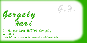 gergely hari business card